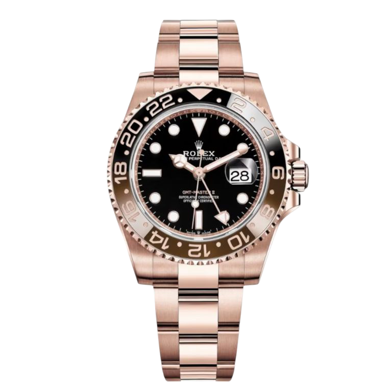 ROLEX GMT MASTER II 40 mm Full Rose Gold Mirror Original 126715CHNR FOR MEN