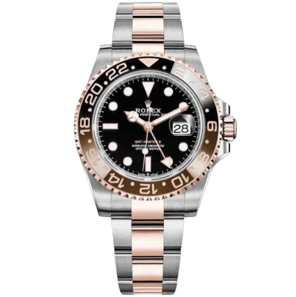 ROLEX GMT-MASTER II 40 mm Half Rose Gold Mirror Original 126711CHNR FOR MEN