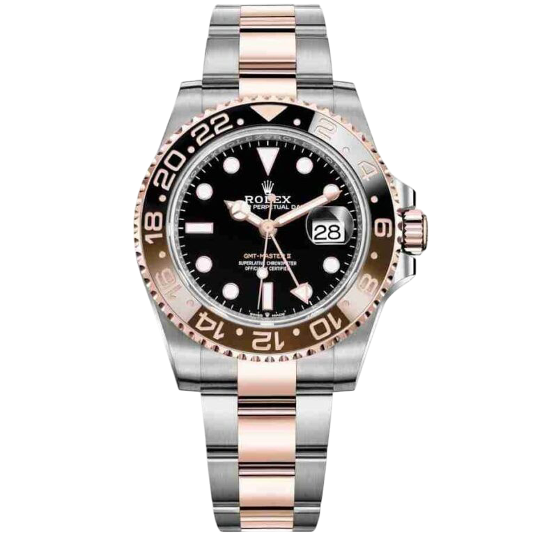 ROLEX GMT-MASTER II 40 mm Half Rose Gold Mirror Original 126711CHNR FOR MEN