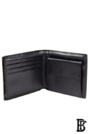 Calvin Klein Mens RFID Leather Trifold Wallet, Black