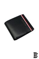Tommy Hilfiger wallet is a one to face solid style covered in light/black leather