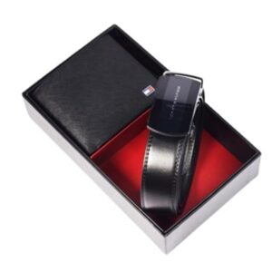 Tommy Hilfiger Set is a Mens Wallet and a Classic Black Belt