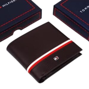 Tommy Hilfiger menÂ’s leather wallet Brown