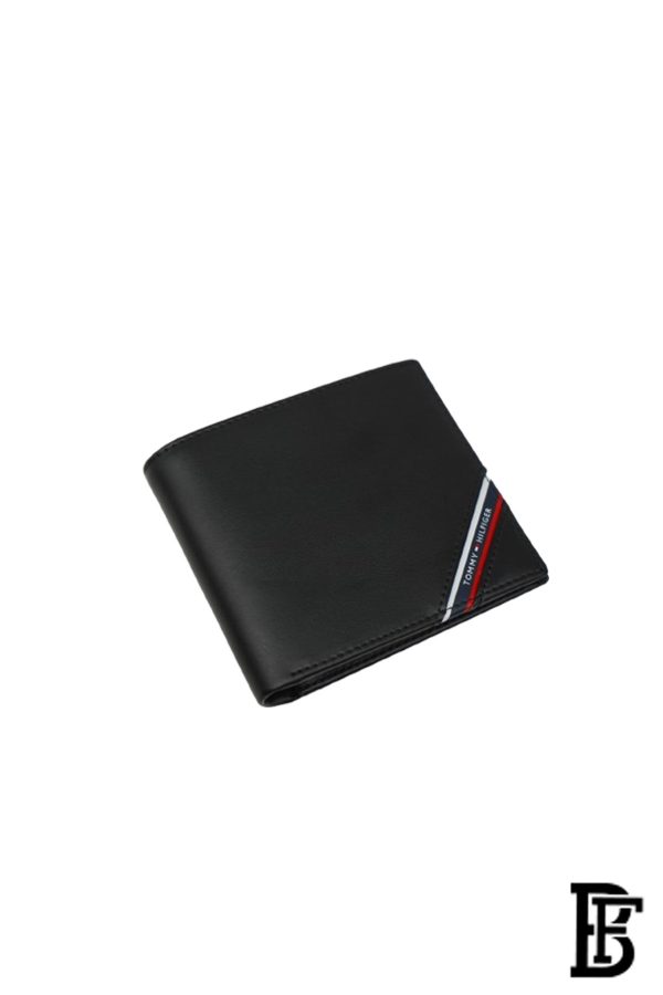 Leather Coin And Credit Card Wallet BLACK- LEATHER - Image 3