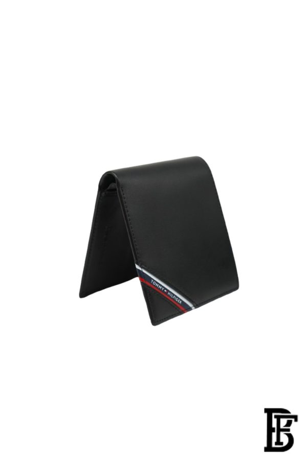 Leather Coin And Credit Card Wallet BLACK- LEATHER - Image 4