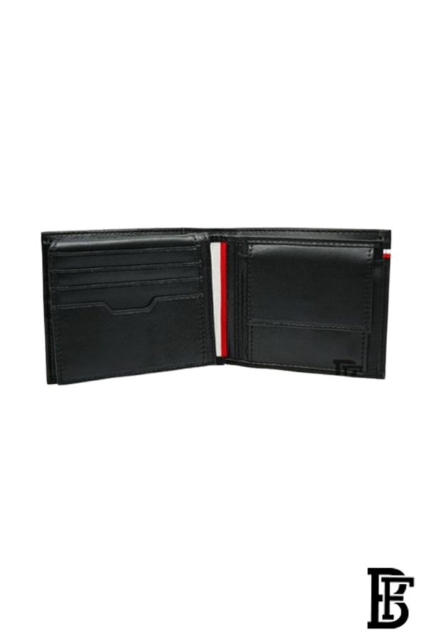 Leather Coin And Credit Card Wallet BLACK- LEATHER - Image 4