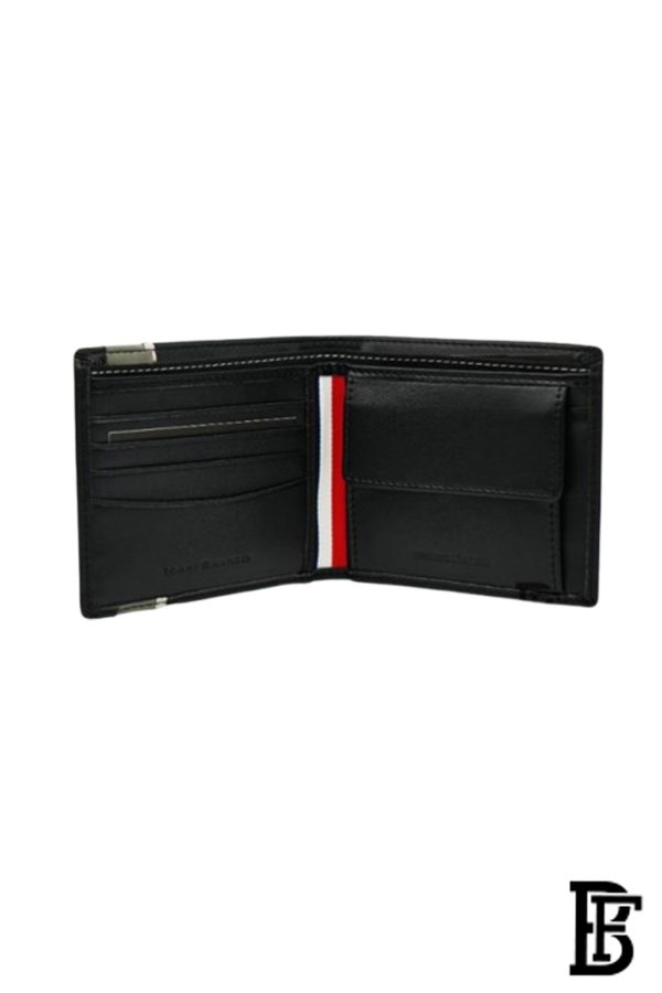 Leather Coin And Credit Card Wallet BLACK- LEATHER - Image 4