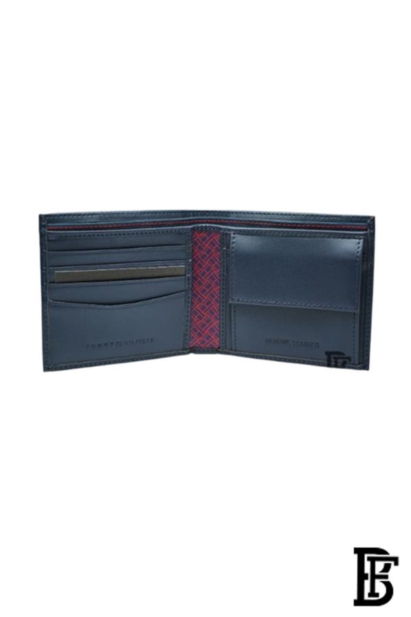 Tommy Hilfiger Niger Mens Leather Global Coin Wallet Navy - Image 3