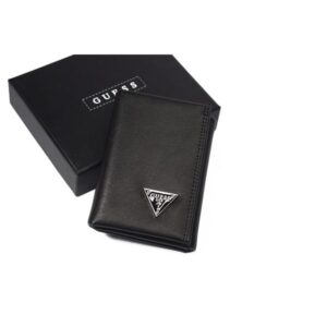 Guess Wallet for Men, Leather, Black